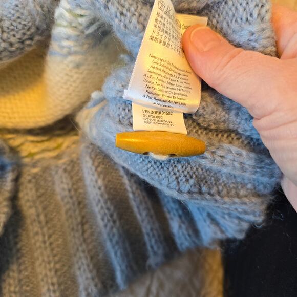 Vintage Eddie Bauer Hoodie Sweater Women's M Mohair Wool Fair Isle Nordic 90s - Picture 7 of 8